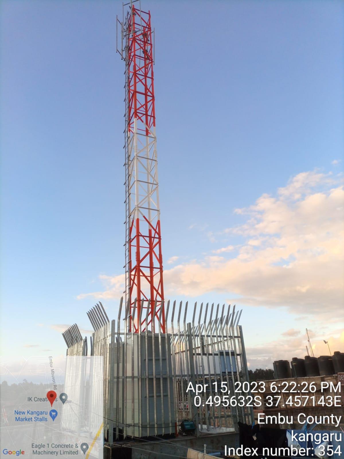 Completed GSM lattice tower